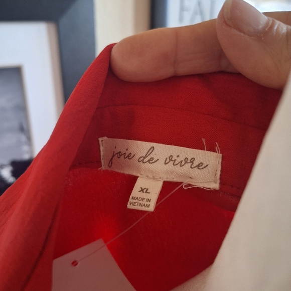 Red Button-Up Dress New With Tags Size XL - Picture 10 of 10